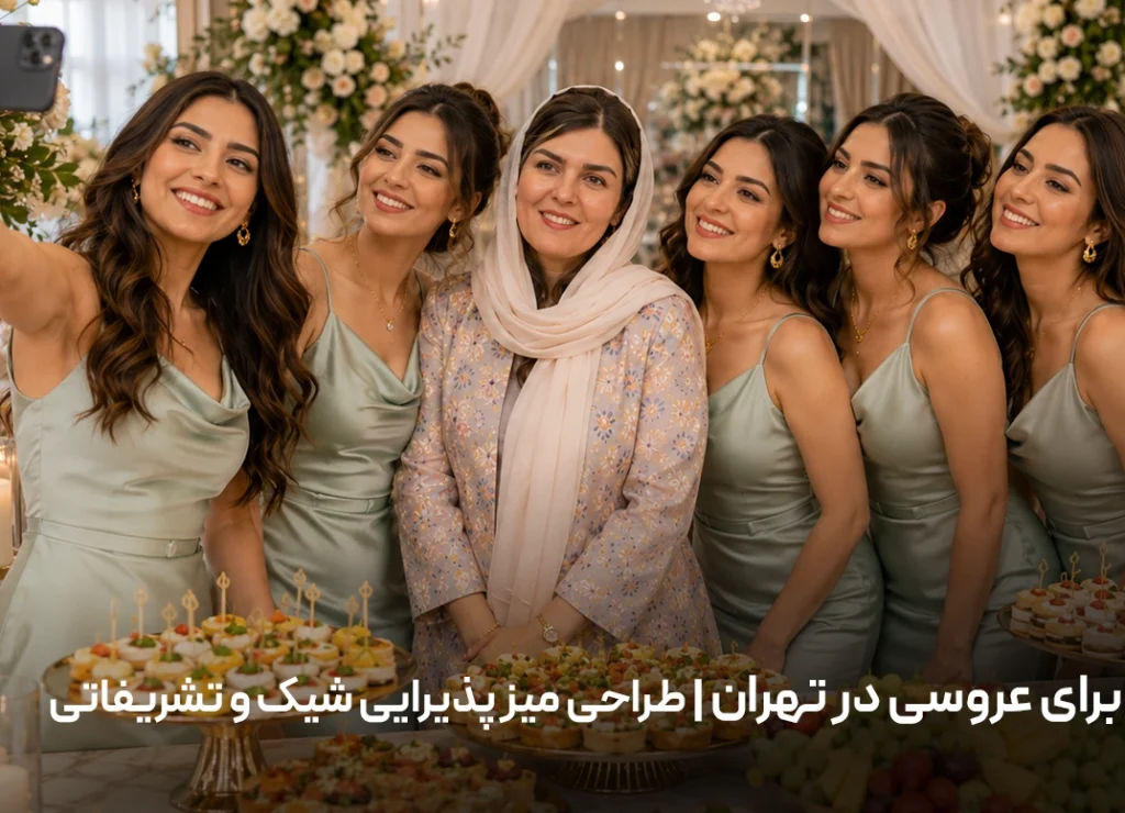 فینگرفود برای عروسی در تهران | طراحی میز پذیرایی شیک و تشریفاتی